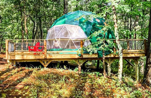 Wallkill Casa | Heated, Seasonal Modern Geo-Dome in woods with heat and AC