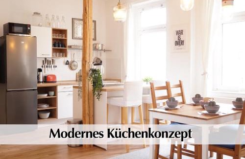 Andreasvorstadt Apartamento | Helles Altbau-Loft mit Kingsize Bett, Smart-TV, etc