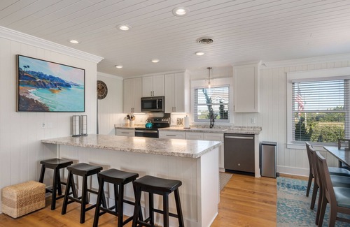Southern Shores Casa | Here & Now: Semi-Oceanfront, private pool, hot tub, steps to the beach