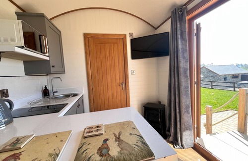 Rhayader Cabaña | Highland View - a shepherds hut that sleeps 2 guests in 1 bedroom