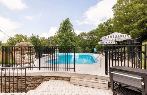 Dickerson Road Casa | Hilltop Colonial with views, hot tub & pool