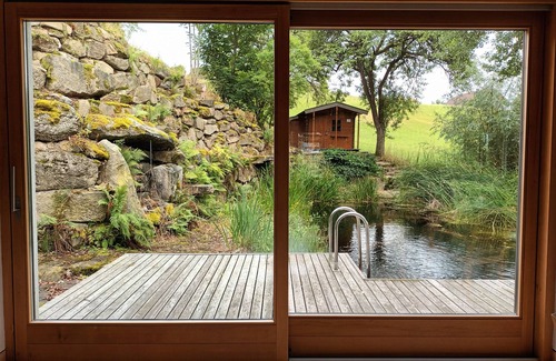 Sankt Leonhard bei Freistadt Casa | Casa de vacaciones 'Am Teich' con vistas a la montaña, terraza privada y Wi-Fi