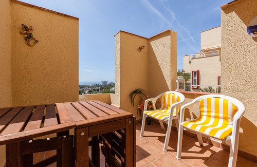Vallpineda Apartamento | Apartamento "Tres Terrazas" con vistas al mar, Aire acondicionado, Piscina compartida y Wi-Fi
