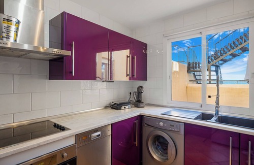 Mijas Apartamento | Apartamento 'Casa Rosado' con vistas al mar, piscina y Wi-Fi