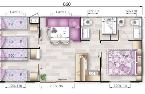 Sottomarina Apartamento | Apartamento de vacaciones Chioggia para 1 - 6 personas con 3 dormitorios - Apartamento