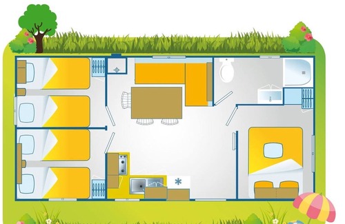 Rivabella Casa | Complejo vacacional La Masseria - Mobilehome Happy Premium (2357)