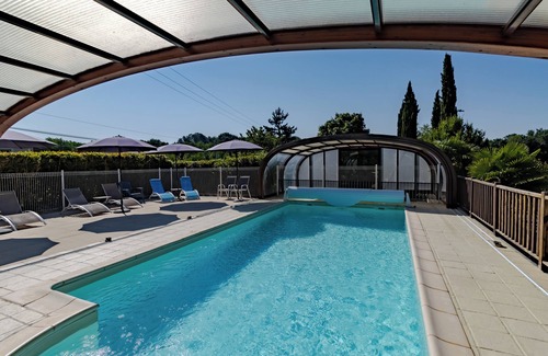 Castelnaud-la-Chapelle Casa | Casa de vacaciones 'Fleurie' con piscina compartida, Wi-Fi y aire acondicionado