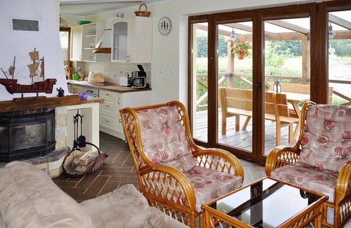 gmina Manowo Casa | Casa junto al lago Rosnowskie con barco
