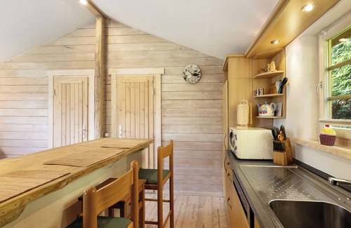 Furstenwalde/Spree Casa | Casa de vacaciones 'Blockhütte' con terraza privada y jardín privado