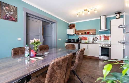 Bautzen Casa | Casa de vacaciones 'Ferienhaus Unterm Schloss' con balcón y Wi-Fi