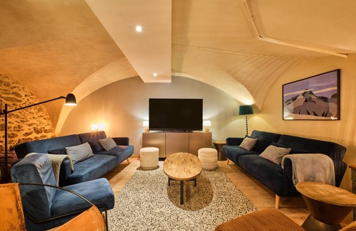 Venosc Casa | Casa de vacaciones 'L'Aiguille' con vistas a la montaña, bañera de hidromasaje, terraza y Wi-Fi