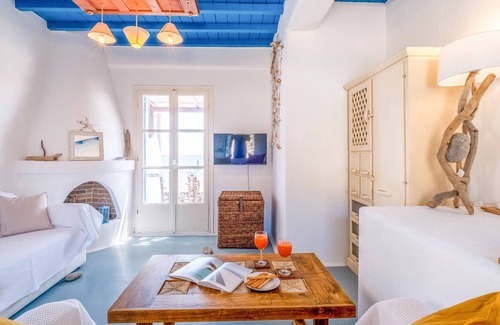 Kalafatis Casa | Casa de vacaciones 'Sunny Getaway In Lia Mykonos ' con vistas al mar, Wi-Fi y aire acondicionado