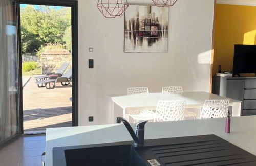 Barbaggio Casa | Casa de vacaciones 'Villabergerie En Pierre Du Pays' con piscina privada, Wi-Fi y aire acondicionado