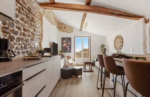 Frejus City Centre Casa | Casa de vacaciones 'Vue Mer' con vistas al mar, balcón y Wi-Fi