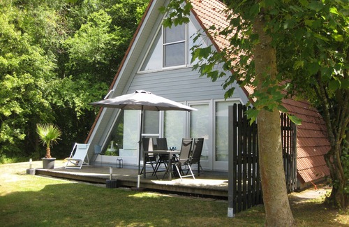 Machtlos Casa | Casa de vacaciones 'Waldperle' con vistas a la montaña, terraza privada y Wi-Fi