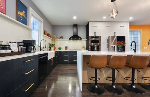 Lower Lawrenceville Casa | ★ HostWise Stays ★ Luxe Kid-Friendly Home with Rooftop deck, Garage, High End Kitchen, More!