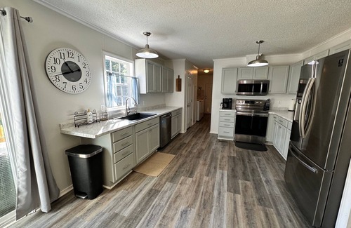 Newport Casa | Hot Tub, Pet Friendly, 3 miles to Emerald Isle, fully fenced yard.
