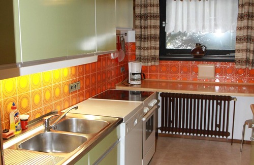 Nohfelden Apartamento | Casa Luise en Bostalsee, apartamento 1: vista panorámica y gran balcón