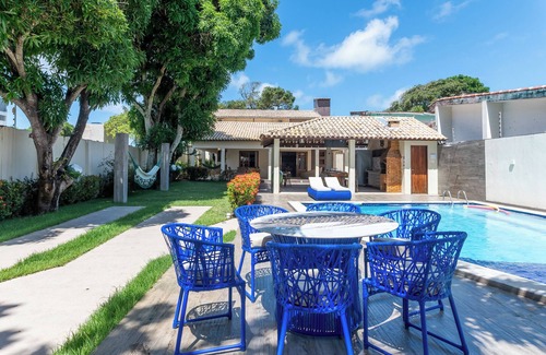 Tamandare Casa | Casa con piscina y amplio jardín para 28 personas, playa Tamandar