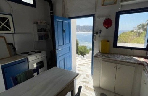 Ios Villa | Casa con vista al mar y la playa