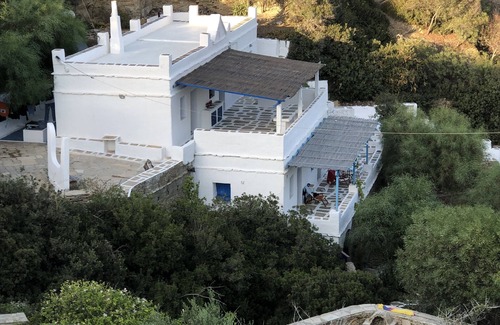 Ios Villa | Casa con vista al mar y la playa