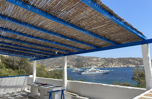 Ios Villa | Casa con vista al mar y la playa