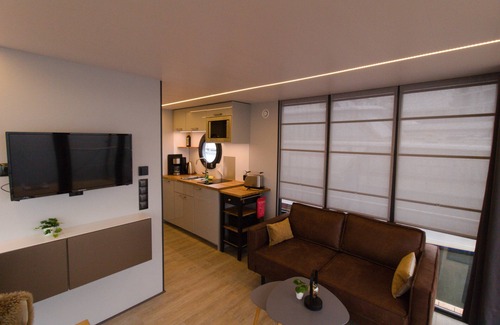 Wendtorf Alquiler De Eote | Houseboat Fjord Luna with bio-sauna and roof terrace in Wendtorf