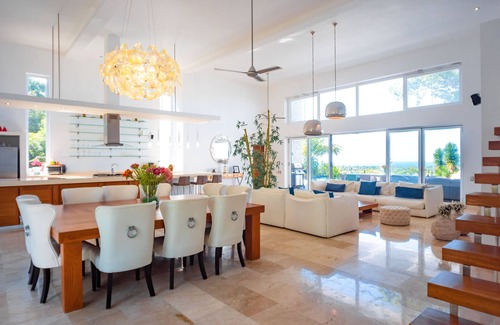 Cabarete Villa | Huge Waterfall-Pool Villa with Jet Tub & 180° Oceanview