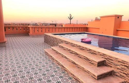 Gueliz Apartamento | Hypercentre, Cosy, 2 piscines, Sauna, Hammam