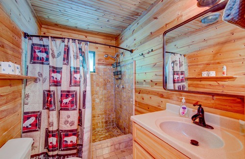 Rabun Gap Cabina | Ideal dog-friendly getaway with private pool, large deck, WiFi & lofted layout