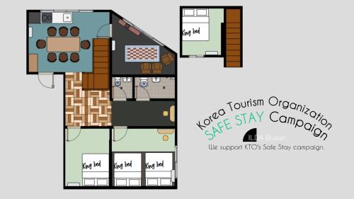 Busanjin Apartamento | ILDA Busan Licensed 3 Rooms 4 KingBeds 2 Bathrooms 2 Subway stations