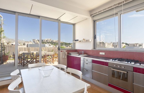 Psirri Apartamento | Impresionante apartamento con impresionantes vistas en el centro de la ciudad de Atenas.