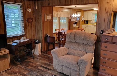 Lake Leelanau Cabaña | In the narrows on Lake Leelanau, pet friendly, sleeps 8, and a dock!