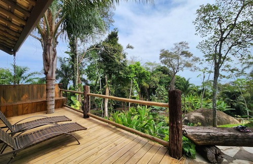 Praia de Taubate Casa | Incrível Bangalô com Vista Para o mar em Meio a Natureza