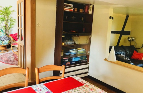 Schalkendorf Apartamento | Casa rural independiente de 45 m2 en una encantadora granja alsaciana con piscina y huerto