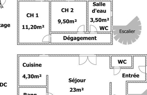 Saint-Aubin-la-Plaine Casa | Casa rural Saint-Aubin-la-Plaine, 2 dormitorios, 4 personas