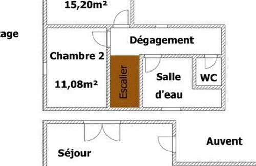 Saint-Aubin-la-Plaine Casa | Casa rural Saint-Aubin-la-Plaine, 2 dormitorios, 4 personas