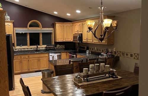 Webster Casa | Inviting 4BR/3Bath Home w/ hot tub on crystal clear Devil's Lake in Webster, WI