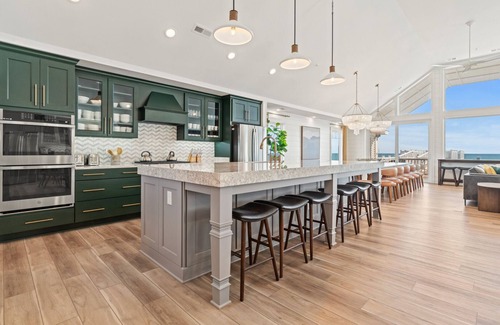 Kill Devil Hills Casa | Island Enchantment - Oceanfront Pet Friendly Home w/ Cabana Service! FlexStay! Incredible Views, Poolside Tiki Bar, Hot Tub, and More!