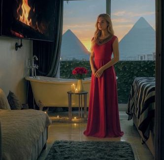Al Haram Apartamento | Jacuzzi pyramids view