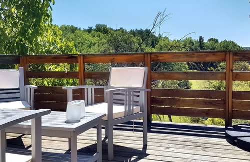 Cenac-et-Saint-Julien Cabaña | Jardins du Périgord con terraza, piscina, spa, sauna, a 12 km de Sarlat