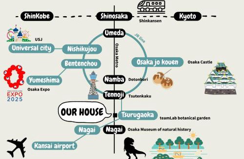Abeno Apartamento | JAVA HOUSE Nagaiー11min Nambaー2min Airport line Station