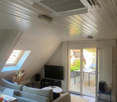Haguenau Apartamento | Joli 2 pièces, avec climatisation et grande terrasse, vue sur les toits, zone piétonne