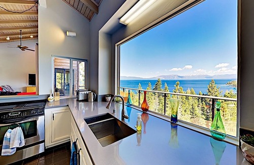 Meeks Bay Casa | Just above the waters of Meeks Bay, this remarkable home offers unobstructed 180-degree lake views.