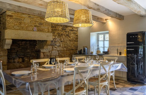 Pluvigner Casa | KERJOSEPH encantador longère cerca de Auray, Carnac y Erdeven, piscina climatizada