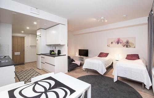 Vaasa Apartamento | Kotimaailma Modern city studio in Vaasa city center, Musikaali