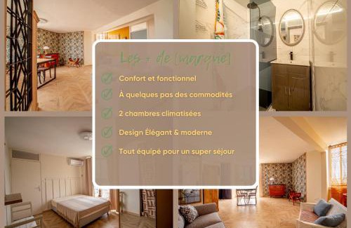 Saint-Denis Apartamento | L'Anaxa, rénové, 2 chambres climatisées, centrale