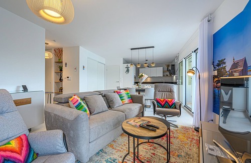 Vannes Apartamento | L'Audacieux - Magnifique appartement avec garage sécurisé centre ville à pieds!