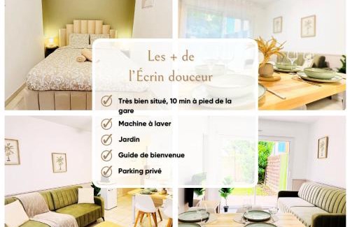 Sainte-Savine Apartamento | L'Ecrin Douceur - Parking privée & Proche gare