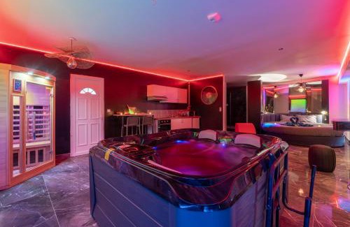 Vieille-Toulouse Apartamento | L'Horizon - Suite romantique avec jacuzzi, sauna, piscine & vidéo projecteur